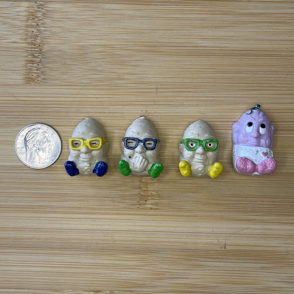 Vintage Potatoes Faces Magnetic With Glasses Lot Of 4